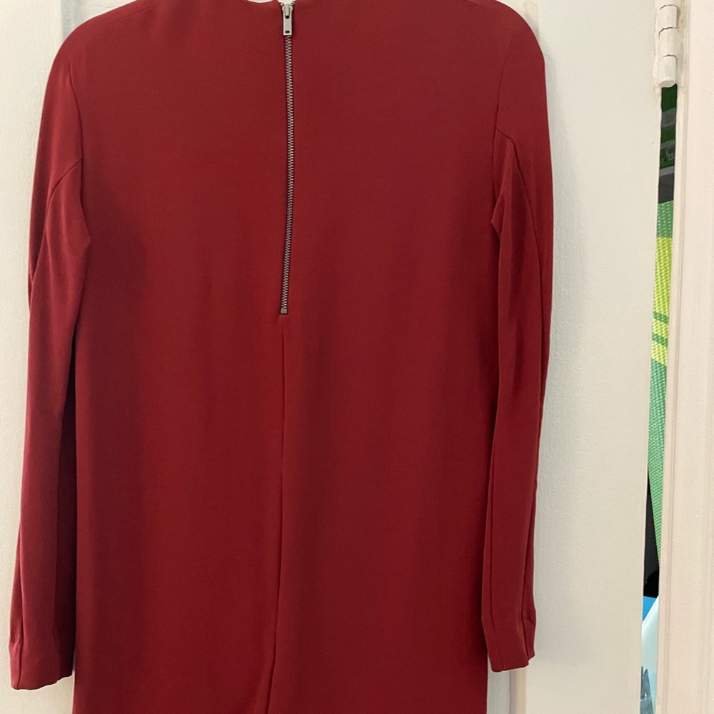 Cos crepe crew neck long sleeve dress